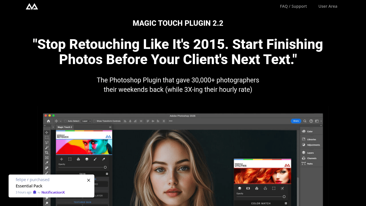 magic touch plugin website