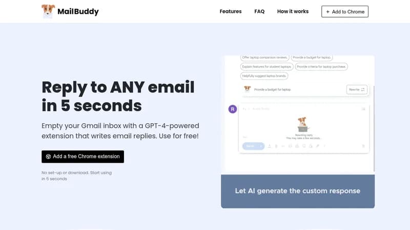 mailbuddy website