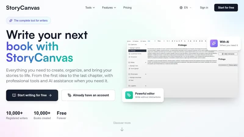 storycanvas website