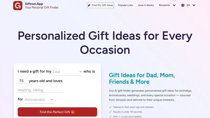 giftron.app website