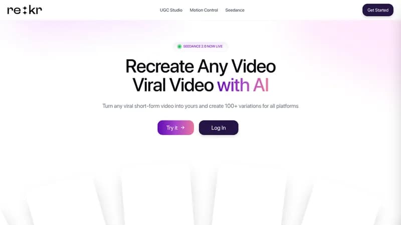 rekreate ai website