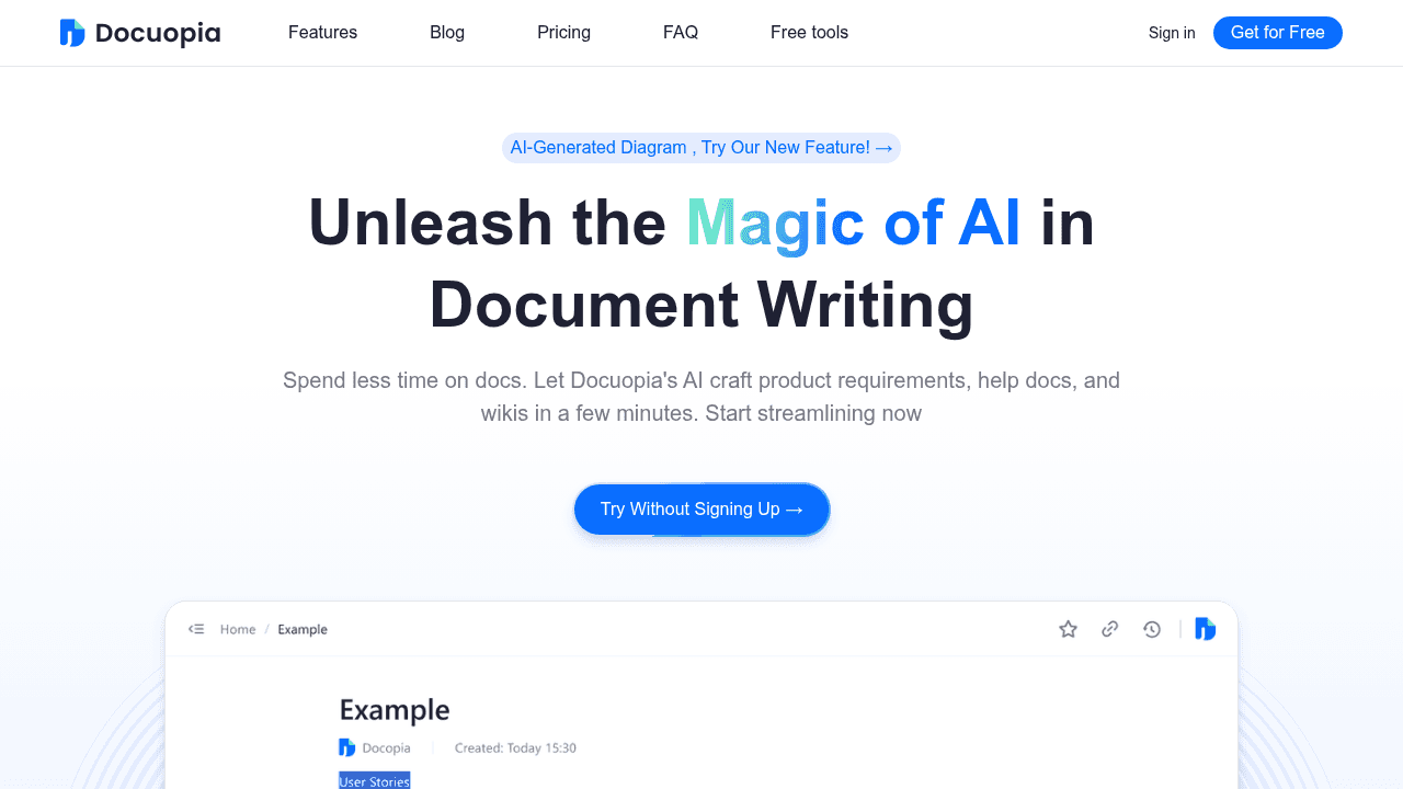 docuopia website