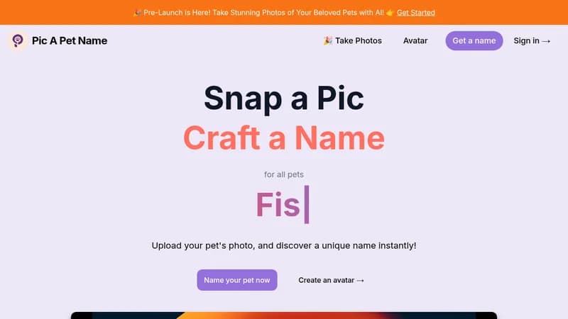 pic a pet name website