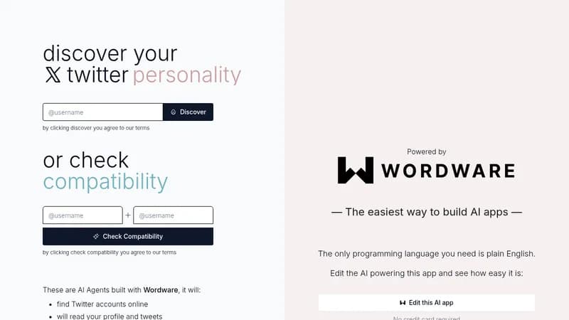 twitter personality website