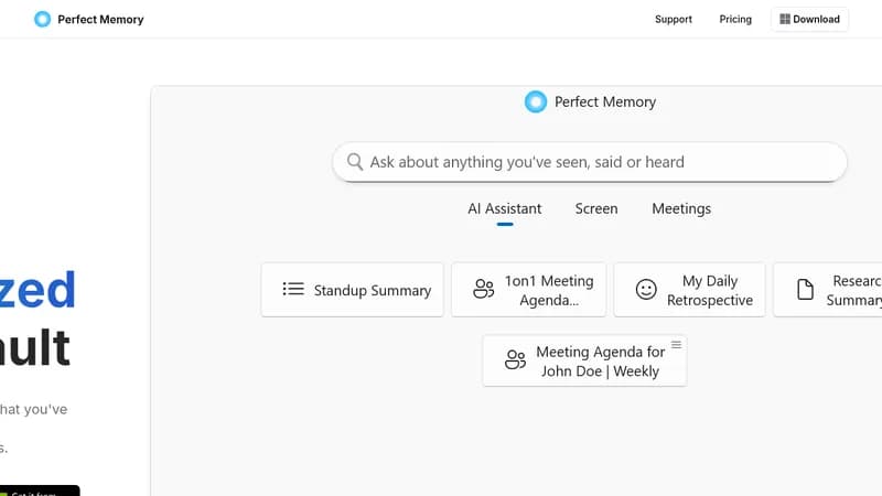 perfect memory website
