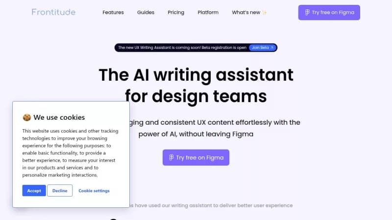 UX Writing Assistant screenshot