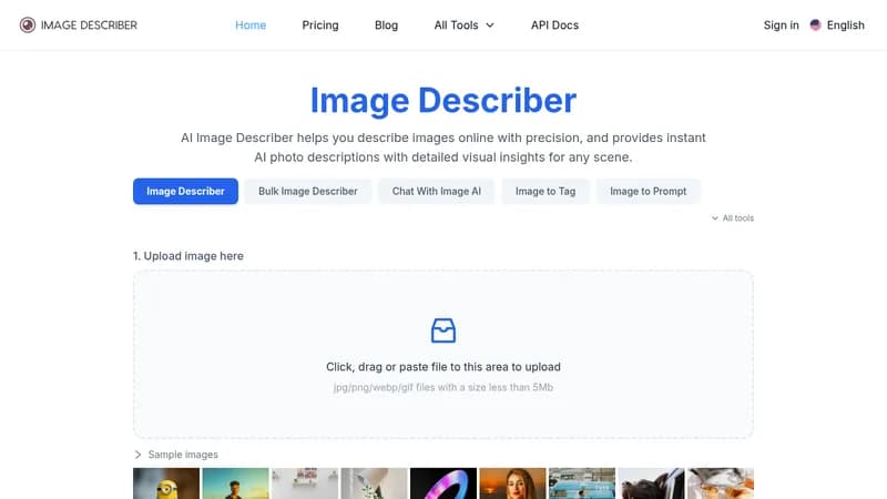image describer website