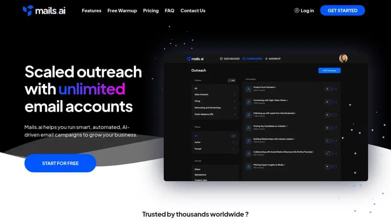 mails.ai website