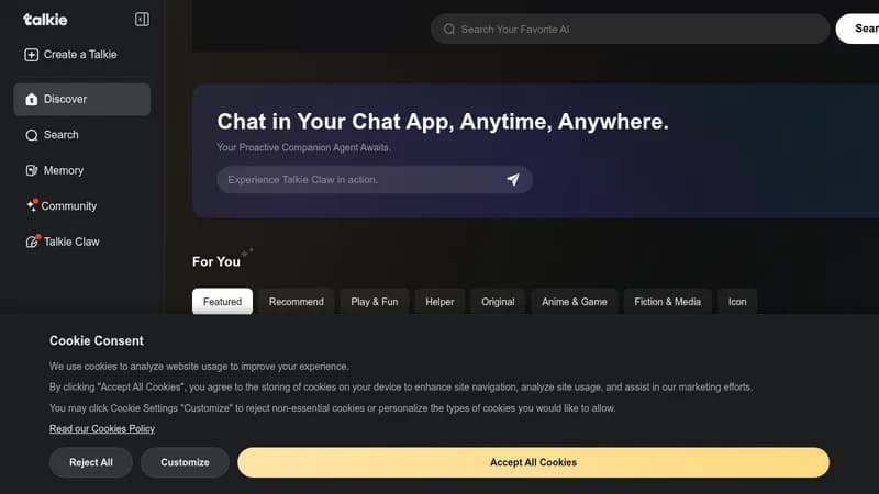 talkie website