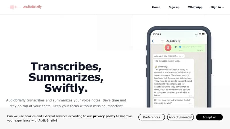 audiobriefly website