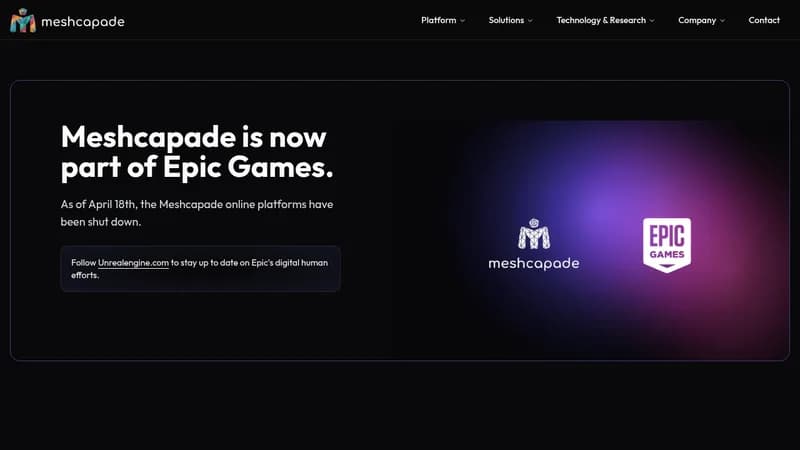 meshcapade website