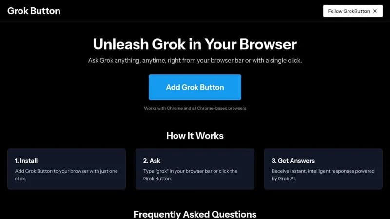 grok button website