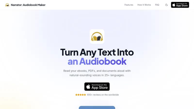 narrator: audiobook maker website