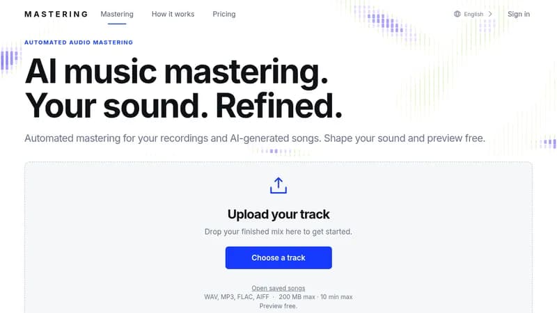 ai music mastering website