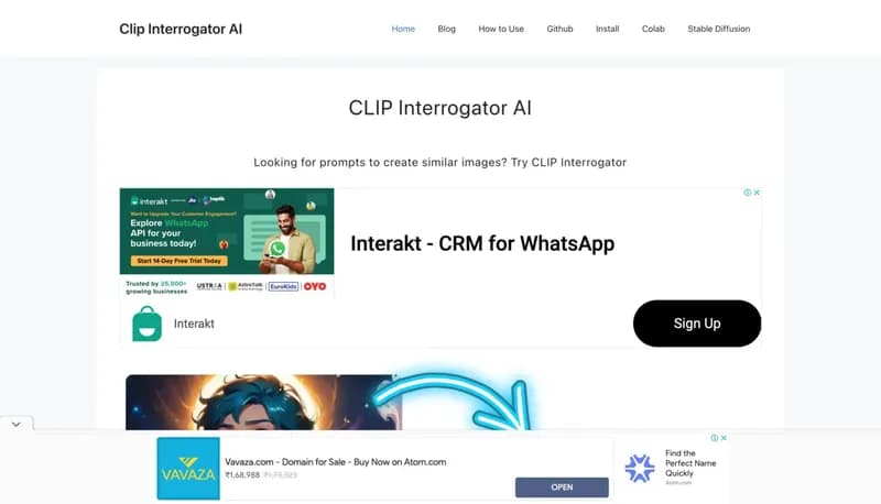 CLIP Interrogator AI screenshot