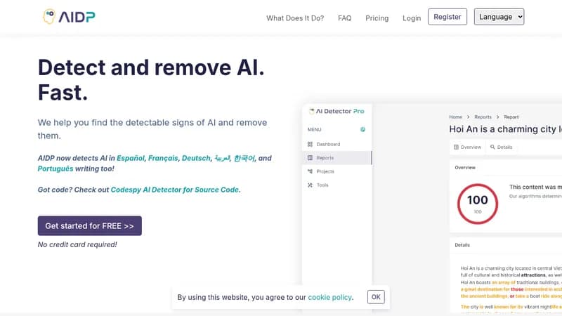 ai detector pro website