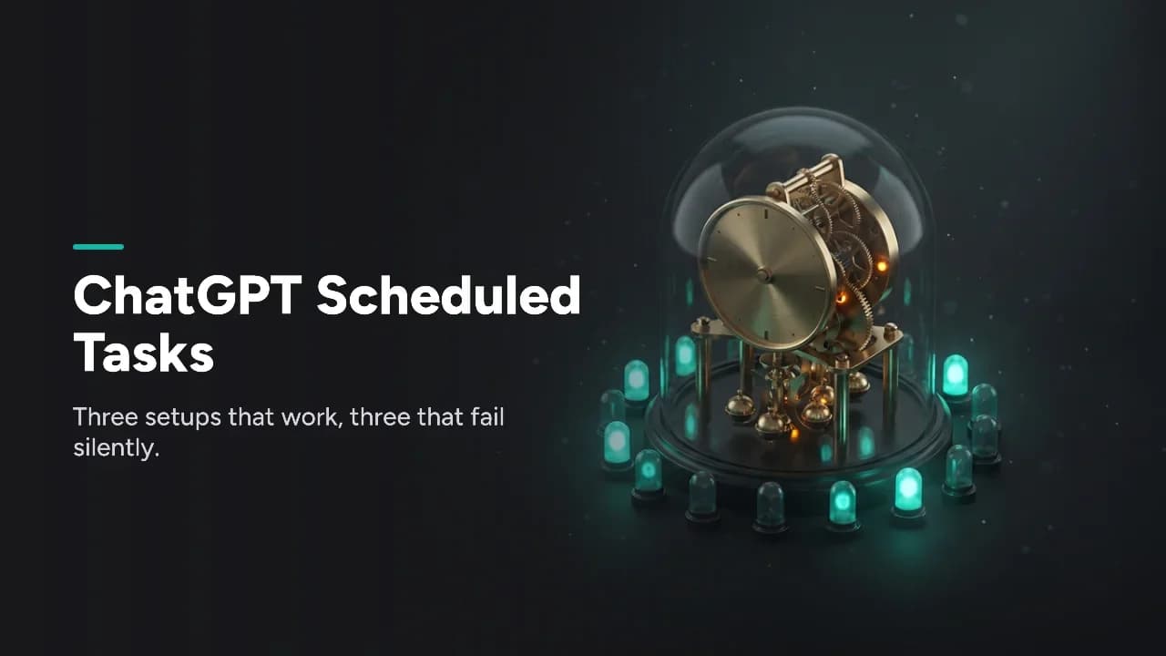 Featured image for ChatGPT Scheduled Tasks: 3 Setups That Work, 3 That Fail