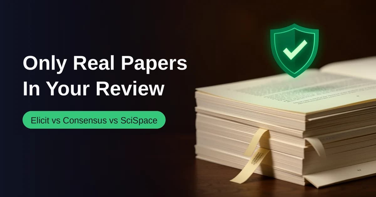 Featured image for Elicit vs Consensus vs SciSpace: AI Literature Review Without Fake Citations (2026)
