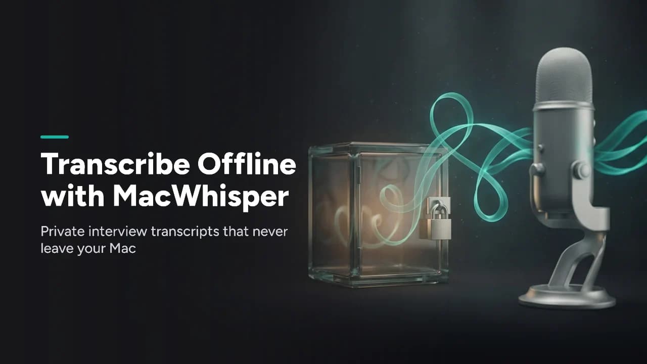 Featured image for MacWhisper: Transcribe Interviews Offline on Your Mac