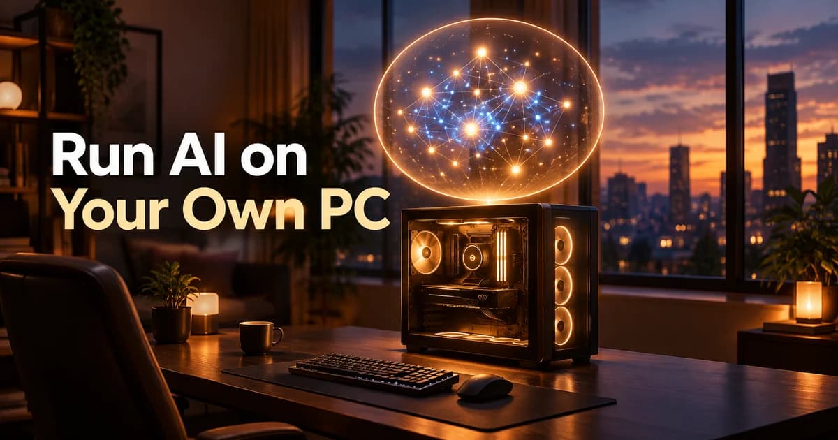 Featured image for How to Run AI Locally on Your PC: Ollama, LM Studio, and What Your Hardware Can Really Handle