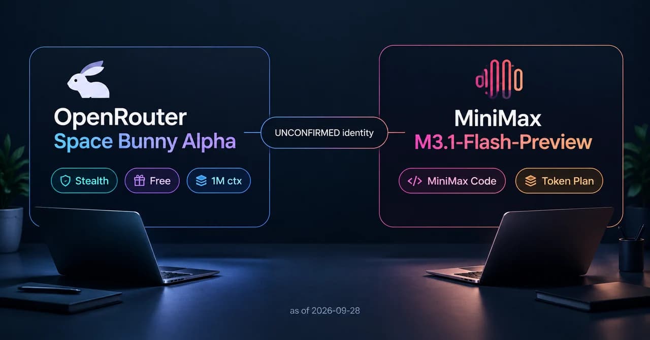 Featured image for Space Bunny Alpha and MiniMax M3.1-Flash: How to Read a Stealth Coding Model Before It Names Itself