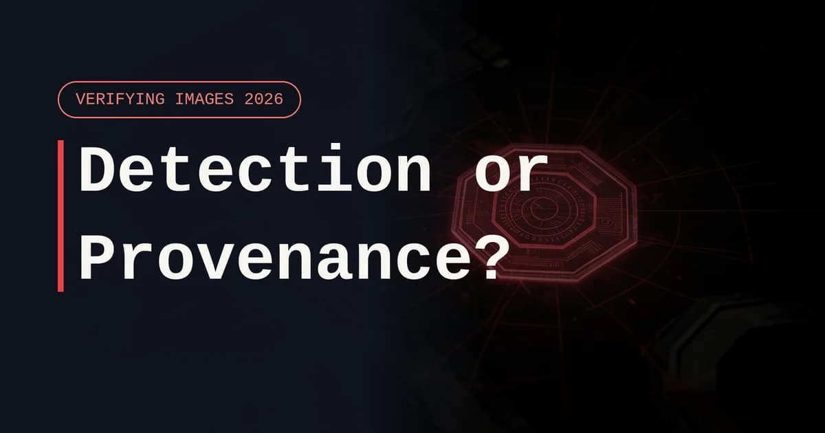 Featured image for What Actually Verifies an Image in 2026: AI Detectors vs Content Credentials
